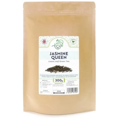 Image of Jasmine Queen Premium Loose Leaf Green Tea With Low Caffeine Imperial Chinese Relaxing &amp; Calming (300g)
