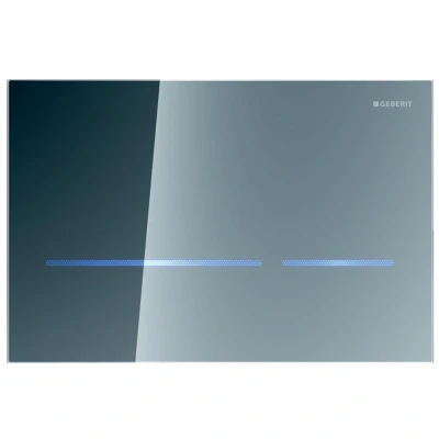 Image of Geberit Sigma80 Electronic Touchless Dual Flush Plate Mains Operation Glass Reflective (116.092.SM.6)