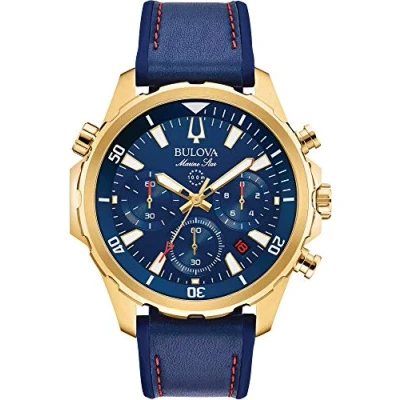 Image of Bulova Men&#039;s Chronograph Quartz Watch with Silicone Strap 97B168