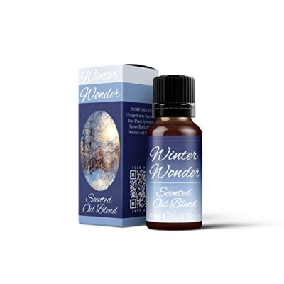 Image of Mystix London Winter Wonder Scented Oil Blend Festive Orange, Pine &amp; Spruce Aroma Perfect for Diffusers, Massage Bath 10ml