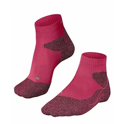 Image of FALKE Women&#039;s RU Trail W SO Functional Yarn Anti Blister 1 Pair Running Socks, Red (Rose 8564), 4 5