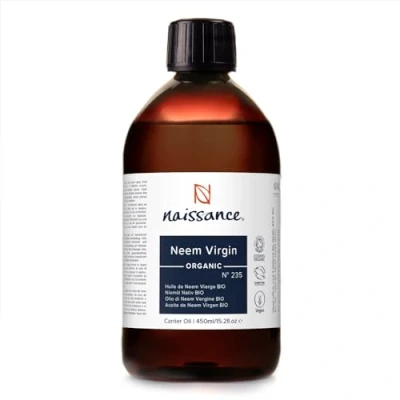 Image of Naissance Organic Cold Pressed Neem (no. 235) 450ml Pure, Natural, Unrefined, Certified Organic, Vegan, No GMO
