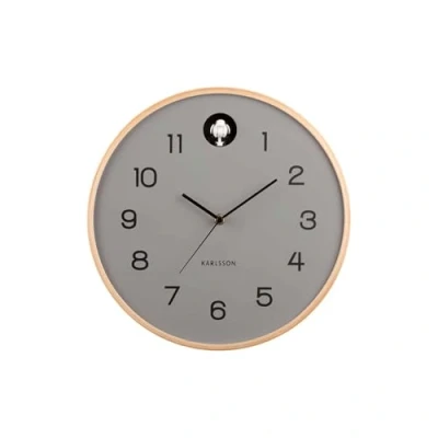 Image of Karlsson Natural Cuckoo Wall Clock MOUSE GREY (KA5886GY)