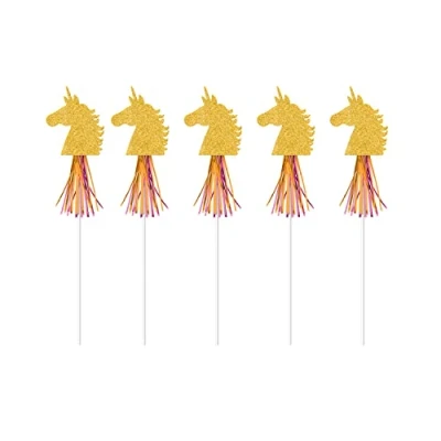 Image of Amscan 341929 Magical Unicorn Kids Birthday Party Toy Favour Wands 6 Pack