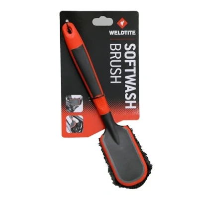 Image of WELDTITE Softwash Cleaning Brush With Soft &amp; Durable Nylon Bristles, Gentle for Bikes Tyres