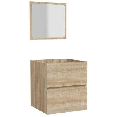 Image of vidaXL Bathroom Cabinet with Mirror Sonoma Oak Engineered Wood