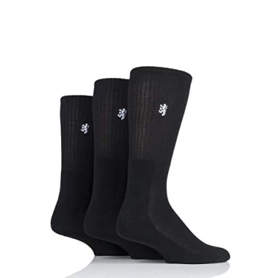 Image of Pringle Mens 12 14 Socks for Larger Feet Pack of 3 Bamboo Sports Black