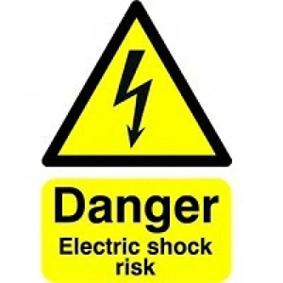 Image of Safety Sign Danger Electric Shock Risk PVC A5 HA10751R