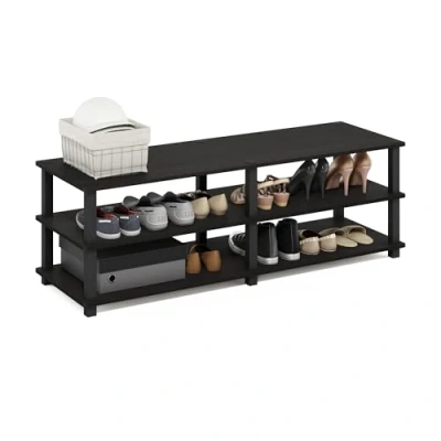 Image of Furinno Shoe Racks, Wood, Espresso/Black, one size