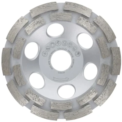 Image of PRODIAMANT Premium Diamond Cup Wheel 125 mm Concrete Universal x 22.2 Double Row Grinding