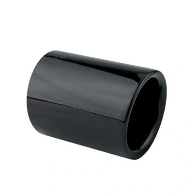 Image of L&amp;P A305 1 Exhaust Trim Stainless Steel, 76 mm, Black, Polished Chrome Plug and Play Tailpipe Trim, Reference Numbers 18307622764 7622764 18307622762 7622762