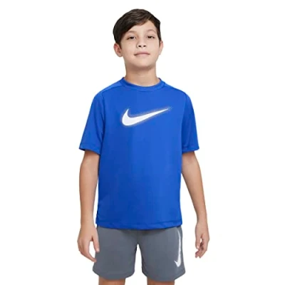 Image of Nike Performance DF Multi Unisex Sports Tshirt for kids, Size: 8 10y, Game royal/white