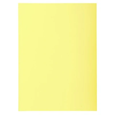 Image of Exacompta Ref 850105E Super Square Cut Folders 22 x 31cm in Size, Suitable for Storing &amp; Holding A4 Documents, 60gsm Material Yellow (Pack of 100)
