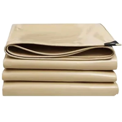 Image of Heavy Duty Waterproof Tarpaulin with Eyelets 1x1m 1.5x1.8m 2x3m 3x4m 4x6m Beige Tarps Sheet for Outdoor Furniture Caravan Car Ground Shed Camping Cover(3x3m(9.8ftx9.8ft))