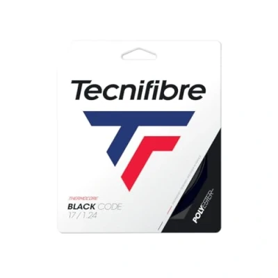 Image of Tecnifibre Blackcode Tennis String 1.18mm Black 12m Set