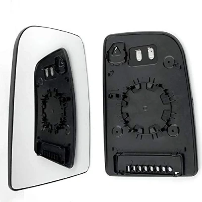 Image of Clip on Heated Base Convex Wing Mirror Glass fits Mercedes Sprinter Long Arm 2012 to 2024 Left Passenger Side