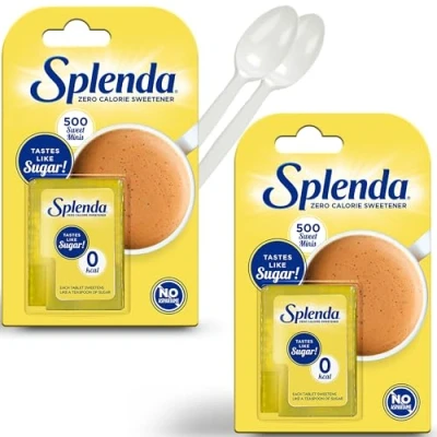 Image of Splenda Sweet Minis Zero Calorie Sucralose Sweetener Tablets 500 Count (2 Pack) Sugar Free &amp; Pocket Sized Dispenser Perfect for Tea, Coffee, Hot Drinks Includes Reusable Tea Spoon