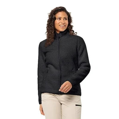 Image of Jack Wolfskin Women&#039;s High Curl Jacket W Fleece, Black, S
