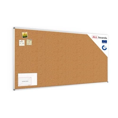 Image of ALLboards Cork Board with Aluminium Frame 200x100cm, Corkboard Bulletin Notice