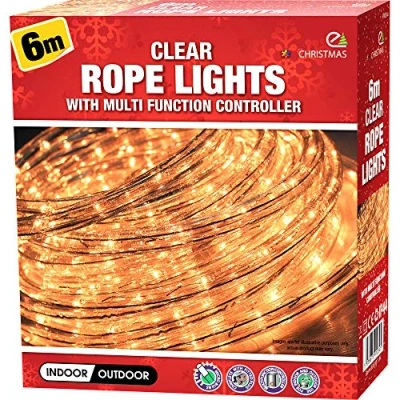 Image of 360 480 720 Christmas LED Snowing Icicle Lights Bright Xmas Tree Indoor Outdoor (6M Clear Colour Lights)
