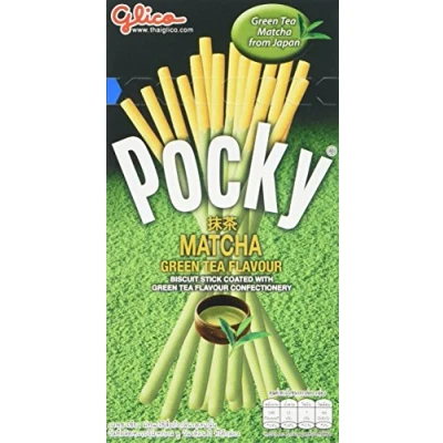 Image of Glico Pocky Matcha Green Tea Cream Covered Biscuit 12 Sticks (Pack of 10, Total 120)
