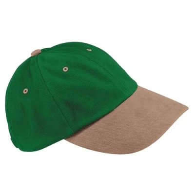 Image of Beechfield B57 Low Profile Heavy Brushed Cotton Cap French Navy/Taupe