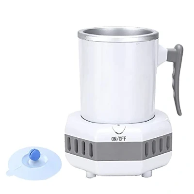 Image of ZIROXI Portable Mini Fridge Multifunctional Refrigeration Cup Electronic Chiller, Electric Beverage Cooler For Home/Office, Beer Juice Milk Coffee (Color : White)