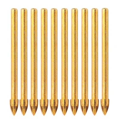 Image of 10Pcs 8mm Carbide Drill Bit Tungsten Tile Glass Ceramic Cross Spear Head