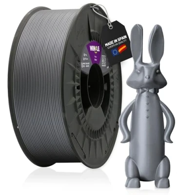 Image of Winkle PETG Silver Filament 3D Printer 1.75mm 300g Compatible with Most Printers Dimensional Accuracy Spool