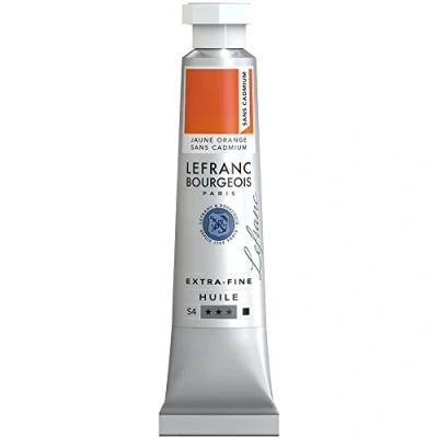 Image of Lefranc &amp; Bourgeois Extra Fine oil paints Artist Pigments, based paint, Gelborange Kadmiumfrei, 20 ml