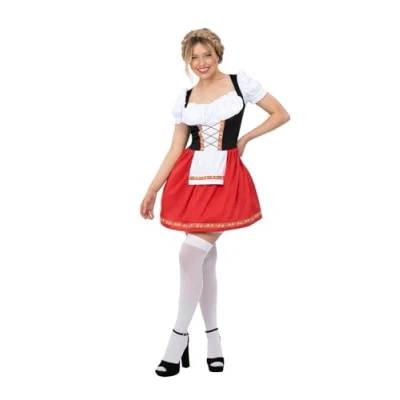 Image of Smiffys Costume &amp; Party Ladies Bavarian Lady Fancy Dress German Oktoberfest Lederhosen Womens Female Large