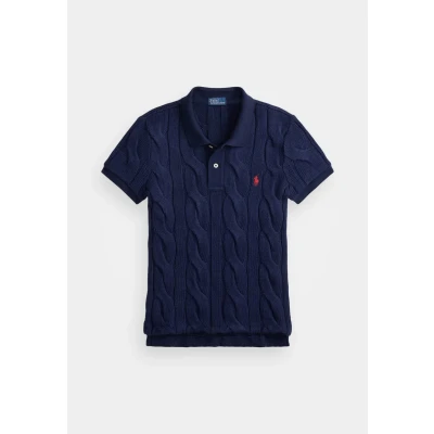 Image of Polo Ralph Lauren Custom SLIM FIT MESH Shirt shirt, Men&#039;s, Size: Small, Newport navy