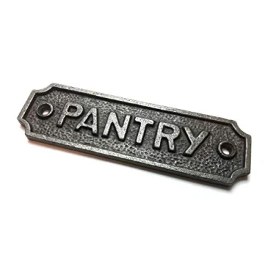 Image of Cast Iron PANTRY sign 120mm x 33mm