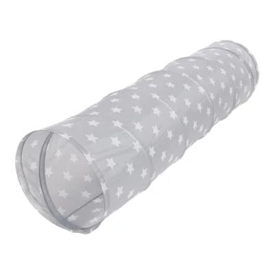 Image of RELSY Grey Kid&#039;s Pop Up Tunnel, Starry Toddler Activity Play Tent Large 180cm x 45cm Tunnel For Activities And Attachment (Grey Tunnel)