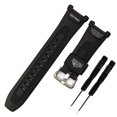 Image of KHZBS Men&#039;s Resin Watch Band replacement fit for casio protrek PRG 40 PAG 240 Sports strap wristband accessories chain