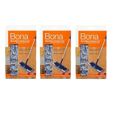 Image of Bona Microfiber Dusting Pad (white Pad) Product Code;CA101021 3 Pack