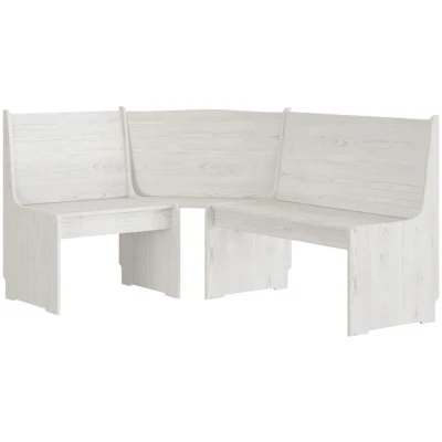 Image of vidaXL Corner Bench REINE 151 cm White Solid Wood Pine