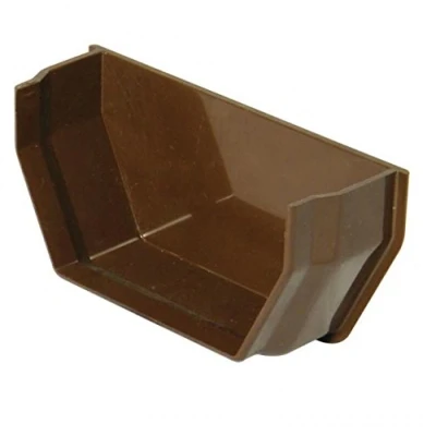 Image of FLOPLAST 114mm Square Gutter Internal Stop End Brown