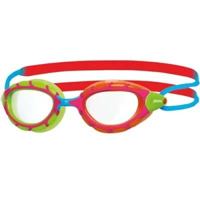 Image of Zoggs PREDATOR JUNIOR GOGGLE GREEN&amp;ORANGE/RED&amp;BLUE/CLEAR