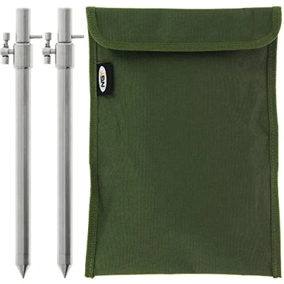 Image of DNA Leisure NGT 2X Stainless Steel Bank Sticks 20 35 or 30 50 with Storage Bag Carp Fishing (20 35cm)
