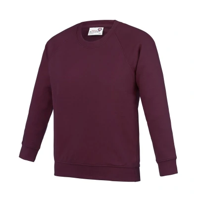 Image of AWDis Boy&#039;s Kids Academy Raglan Sweatshirt School Top, Red (Academy Burgundy), 13 Years (Manufacturer Size:XX Large)
