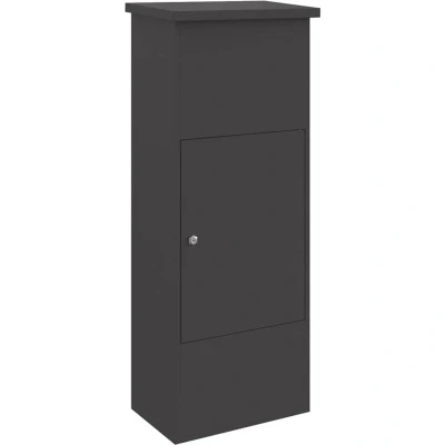 Image of vidaXL Parcel Drop Box Black 44.5 x 29 110.5 cm Steel