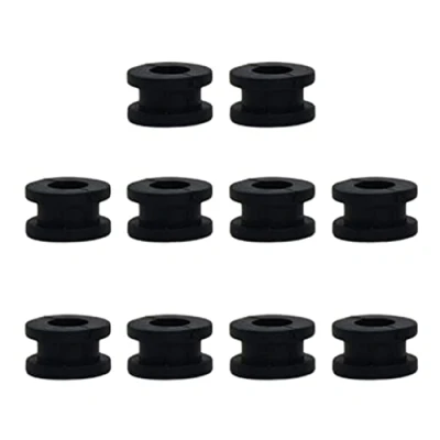 Image of perfk Set of 10 Universal Rubber Grommets for Motorcycle Body Fairing Cowling Replacement, Black