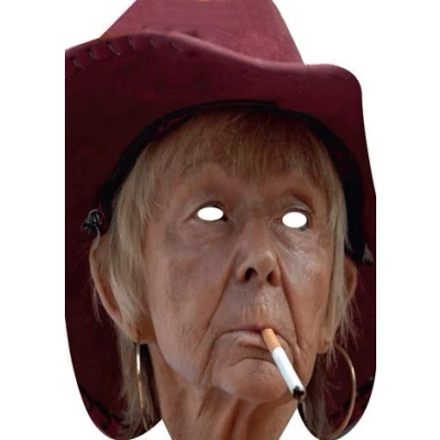 Image of FoxyPrinting Madge From Benidorm Celebrity Cardboard Party Face Mask Fancy Dress