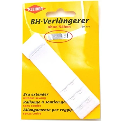 Image of Kleiber Bra Extender up to 5cm Black 30mm Double Hook, 85% polyamide, 15% elastane, 21 Black, 30 mm