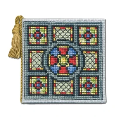 Image of Stained Glass Window Needle Case Cross Stitch Kit