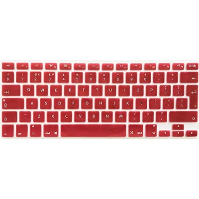 Image of FINDING CASE EU/UK Keyboard Cover for MacBook Pro 13/15 Inch with/without Retina Display&amp; with CD Rom &amp;Older Air 13 A1466/A1369 Adhesive Skin (Wine red)