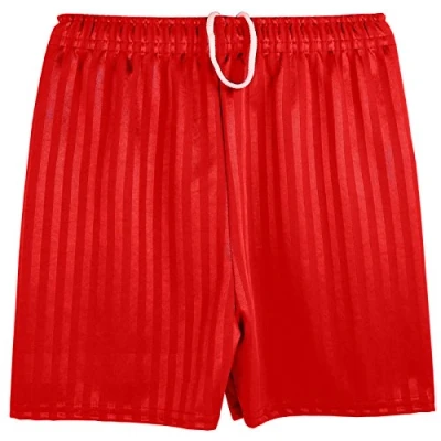 Image of Kentex Online Men&#039;s Boys Girls Unisex Shadow Stripe Gym Sports Football Games School PE Shorts (XXL Mens, RED)