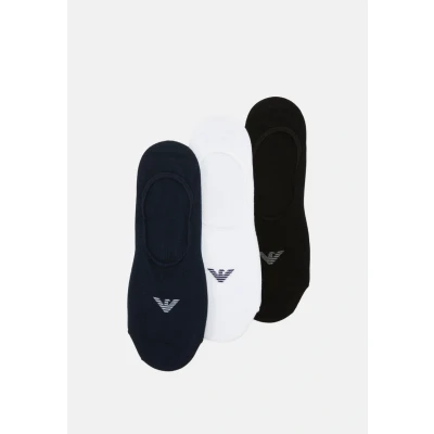 Image of Emporio Armani 3 PACK Socks, Men&#039;s, Size: L/XL, White/black/marine