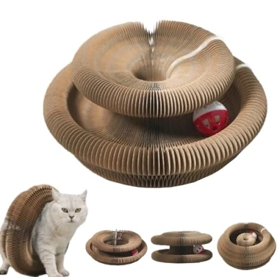 Image of Kitty Kurlz, Kurlz Cats Toy, Foldable Cat Accordion Toy with Bell Balls and Track Adventure, Magic Organ Scratcher Board for Indoor, Interactive Mental Physical Exercise (1pcs)